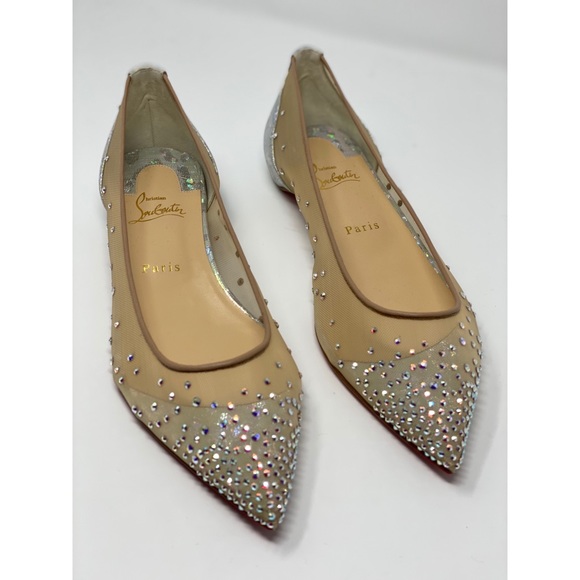 Christian Louboutin follies strass flat rete/calf - Picture 6 of 16